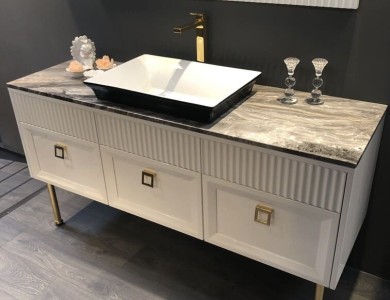 composizione mobile bagno shabby romantico