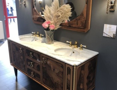 mobile bagno provenzale bianco e legno