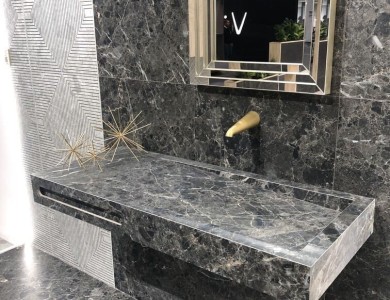 top mobile bagno effetto marmo